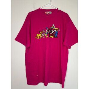 MICKEY INC Short Sleeve T Women L/XL Pink Mickey Goofy Pluto Donald Duck Disney
